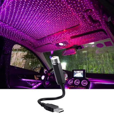 Miniproyector LED de luz nocturna para techo de coche o de habitación