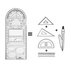 Regla geométrica multifuncional - Envío Gratis