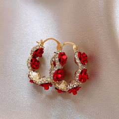 Aretes rosas classic - Joyeria Europea