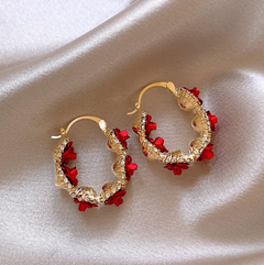 Aretes rosas classic - Joyeria Europea