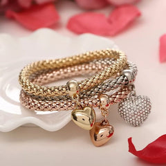 LOVE HEART CHARMS PULSERAS PARA MUJER