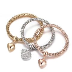 LOVE HEART CHARMS PULSERAS PARA MUJER