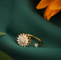 Anillo Girasol Giratorio - Envío Gratis