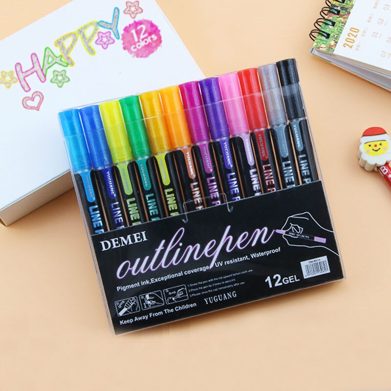 🎨 MARCADORES METALICOS - 1 SET x 12 Unidades🎨
