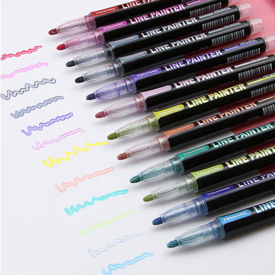 🎨 MARCADORES METALICOS - 1 SET x 12 Unidades🎨