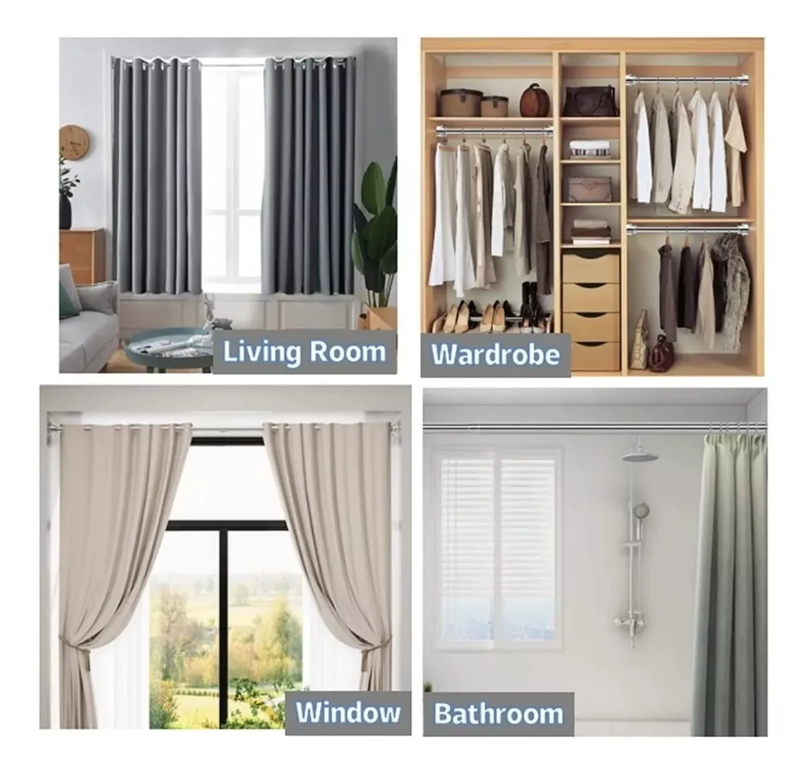 Barra expansiva para colgar ropa - Envío Gratis